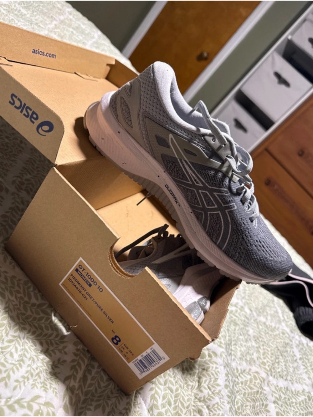 Asics Women's Gray Mesh Running Shoes